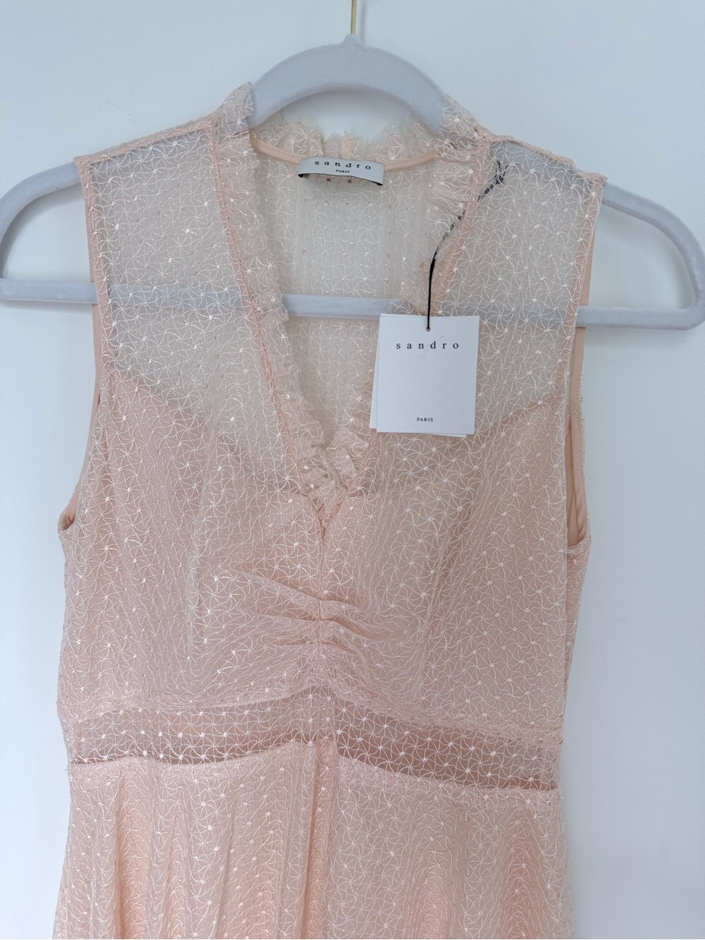 Sandro Cassie Lace Midi Dress - Picture 4 of 9